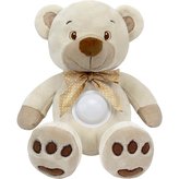 Plyšový usínáček medvídek s projektorem Baby Mix krémový