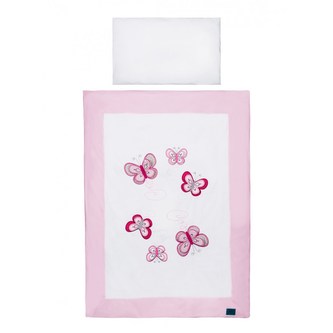 2-dílné ložní povlečení Belisima Motýlek 100/135 růžové