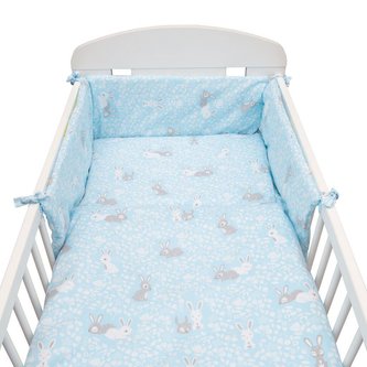 3-dílné ložní povlečení New Baby 90/120 cm Králíčci modré