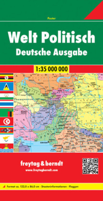 Freytag & Berndt Poster Welt, politisch, Deutsche Ausgabe, gefalzt