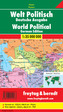 Freytag & Berndt Poster Welt, politisch, ohne Metallstäbe. World, political