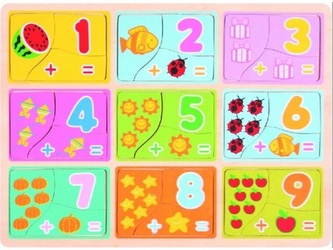 Dřevěné puzzle Počítání