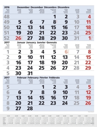 3-Monats-Planer Comfort Blau 2017