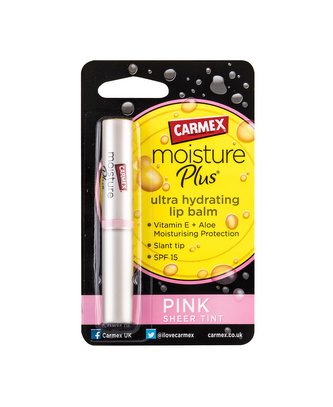 Carmex Moisture Plus Balzám na rty 2 g Pink SPF15 pro ženy