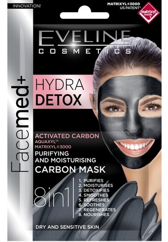 Eveline Facemed+ Hydra Detox Purifying And Moisturising Carbon Mask 2x5ml