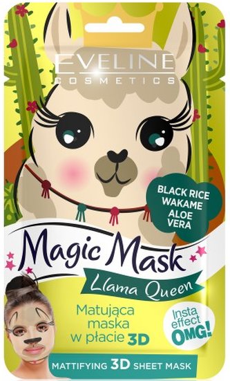Eveline Magic Mask Llama Queen Mattifying 3D Sheet Mask