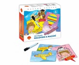 Malování a mazání pro chlapce naučná hra v krabici 19,5x18,5 cm 4+