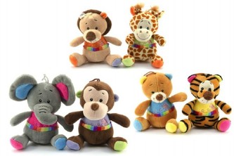 Zvířátko plyš 18cm asst 6 druhů