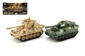 Tank narážecí na baterie se zvukem se světlem plast 22 cm, 2 barvy (1ks v krabici)