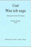 Was ich sage