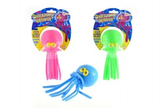 Vodní bomba chobotnice gumová 18cm asst 3 barvy na kartě