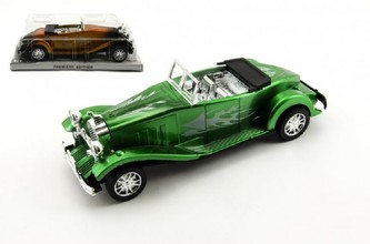 Auto veterán plast 23 cm asst na setrvačník 1ks, 2 různé barvy