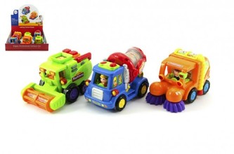 Auto nákladní plast na setrvačník 12cm 3 druhy 6ks v boxu 18m+