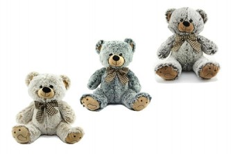 Medvěd s mašlí plyš 27cm 3 barvy, 1 kus