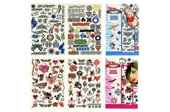 Tetování 75ks asst na kartě 15x25cm