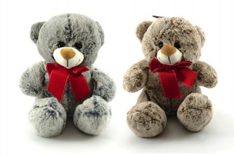 Medvěd s mašlí plyš 26cm 2 barvy, 1 kus