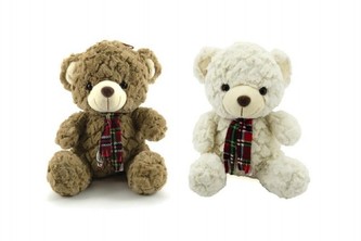 Medvěd s mašlí plyš 30 cm, 2 barvy (1ks v balení)