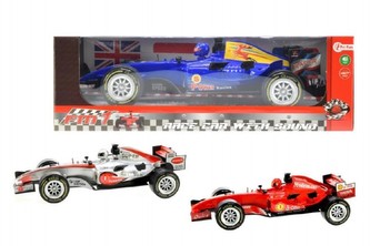 Formule plast 37cm na setrvačník na baterie se zvukem asst 3 druhy v krabici