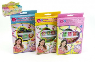 Sada korálky plast asst 4 druhy v krabičce 12x20x2cm 24ks v boxu