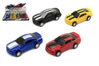 Auto plast 7cm, 4 barvy na zpětné natažení - 1 kus