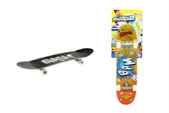 Skateboard prstový maxi plast 27cm asst 3 barvy na kartě
