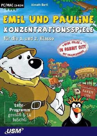 Emil und Pauline, Konzentrationsspiele für die 1. und 2. Klasse, CD-ROM
