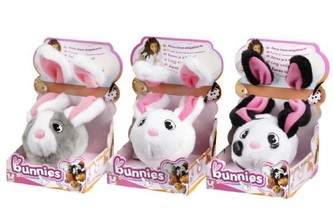 Bunnies Králíček s magnetky uši 14cm, tělo 8cm asst 8 barev v krabičce