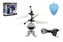Vrtulníkový robot létající plast 13x11cm na nabíjení přes USB svítící  v krabičce