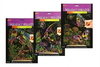 ArtLover Sada Škrabací obrázek - duhový 20,3 x 25,4 cm/mix 3 motivů