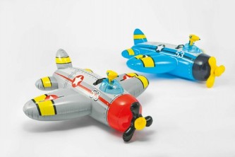 Letadlo nafukovací s vodní pistolí 132 x 130 cm, 2 barvy (1ks v balení) od 3 let