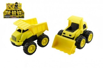 Auto stavební plast 15cm asst volný chod 6ks v boxu