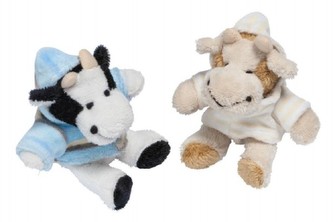 Kráva v tričku plyš 10cm, 2 barvy - 1 kus