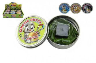 Hmota/modelína 50g inteligentní megnetická 8cm, mix barev, v plechové krabičce - 1 kus