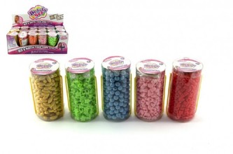 Korálky plast v tubě 9cm - 1 kus