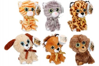Zvířátko sedící plyš 17,5cm asst 6 druhů