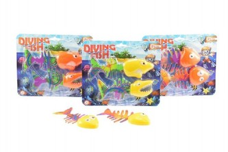 Ryby potápěcí plast 2ks 15cm asst 4 barvy na kartě