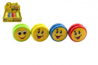 Jojo smajlík plast 6cm (1ks) - mix barev