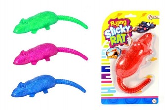 Krysa sliz 16cm, 4 barvy, na kartě - 1 kus