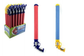 Vodní pistole/trubice pěna 66cm asst 2 barvy 24ks v boxu