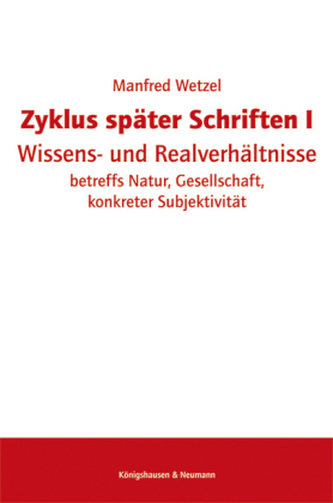 Zyklus später Schriften I. Tl.1