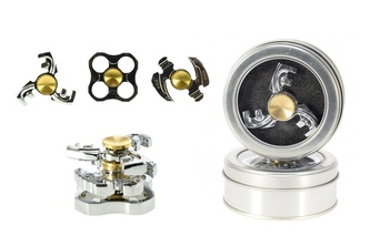 Fidget Spinner kov asst 3 druhy v plechové krabičce 9x9x2cm