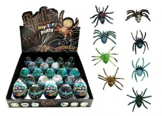 Sliz - hmota vejce pavouk 7cm asst 23ks v boxu