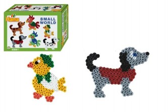 Zažehlovací korálky Malý svět - Papoušek plast 2000ks v krabičce 18x12x6cm