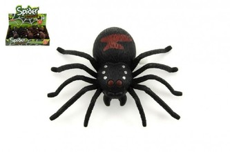 Pavouk na klíček plast 9cm; 2 barvy - 1 kus
