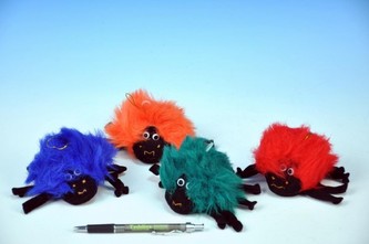 Pavouk vibrující na natažení plyš 12cm; 4 barvy - 1 kus