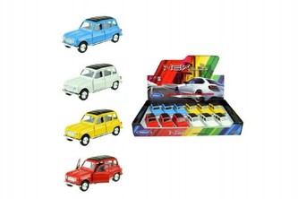 Auto Welly Renault 4 kov 12cm asst 4 barvy volný chod 12ks v boxu