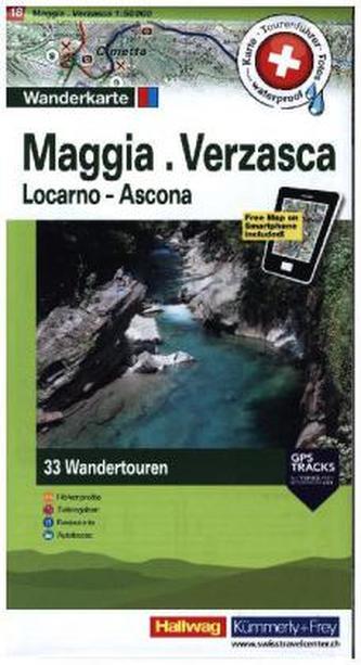 Hallwag Wanderkarte Maggia - Verzasca, Locarno - Ascona