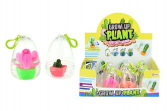 Rostoucí vejce kaktus plast 9cm asst mix druhů 12ks v boxu