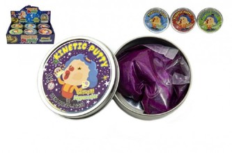 Hmota/modelína 50g inteligentní třpytivá glitter 8cm, mix barev, v plechové krabičce - 1 kus