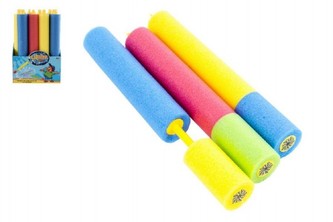 Vodní trubice pěnová 45cm s rozprašovačem asst 4 barvy 12ks v boxu